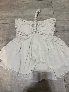 Vintage White Babydoll Halter Top